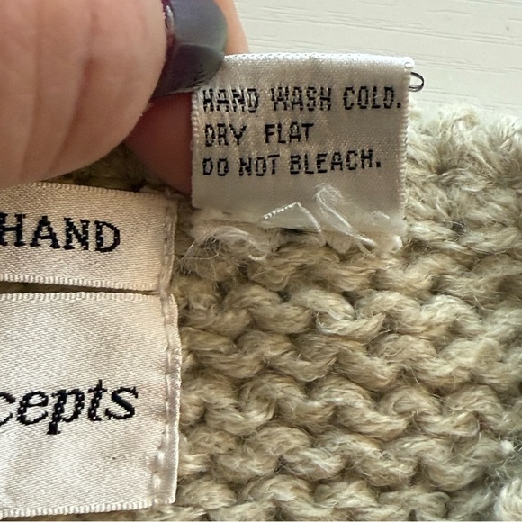 Vintage Country Concepts Womens Hand Knit Sweater Vest Medium Pastel Boho Chunky - Picture 6 of 8